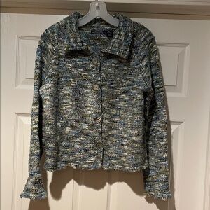 Wind River Multicolor Knit Button-Up Cardigan